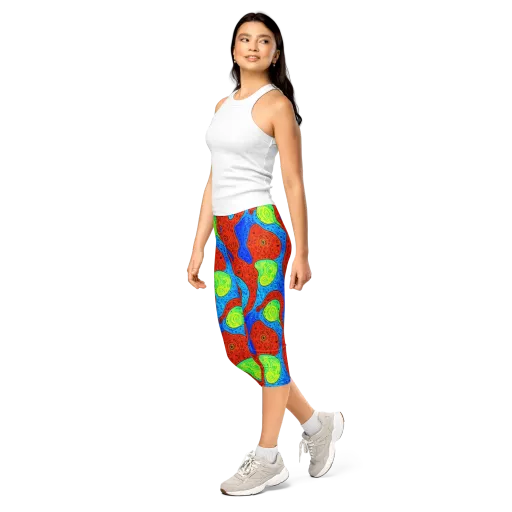 Amoeba Arcade on a Capri Leggings