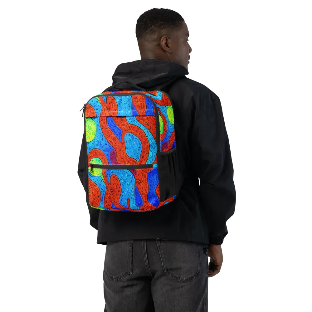 Amoeba Arcade on Utility Backpack — Back