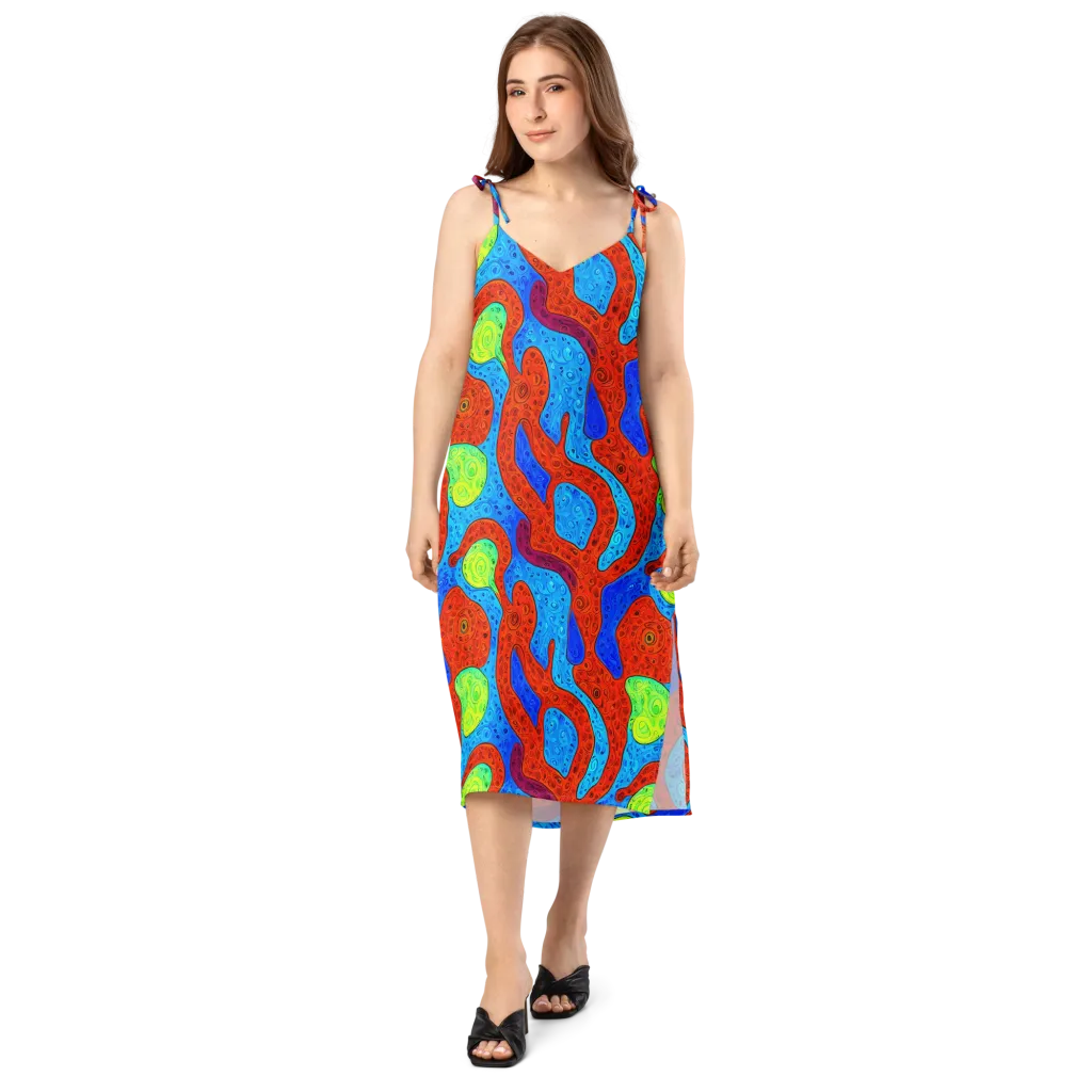 Amoeba Arcade on Slip Dress — Front