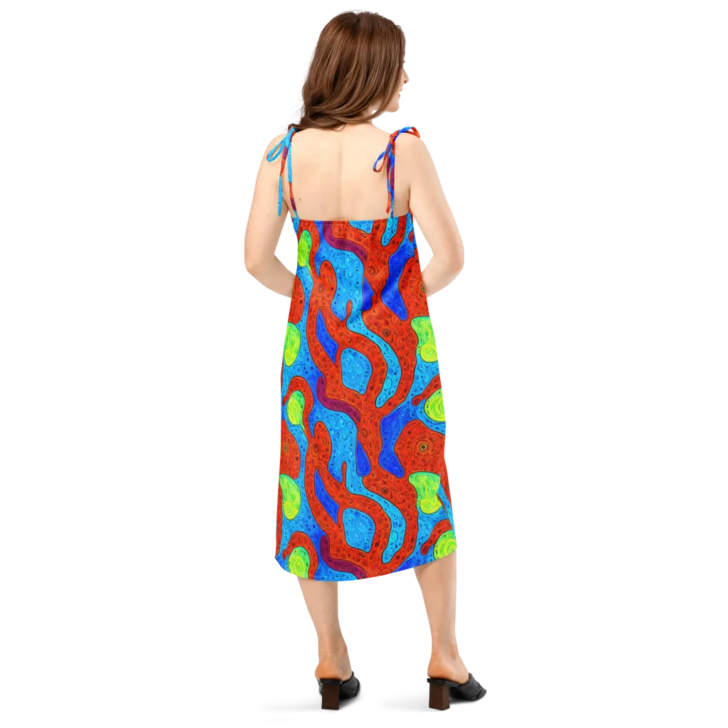 Amoeba Arcade on Slip Dress — Back