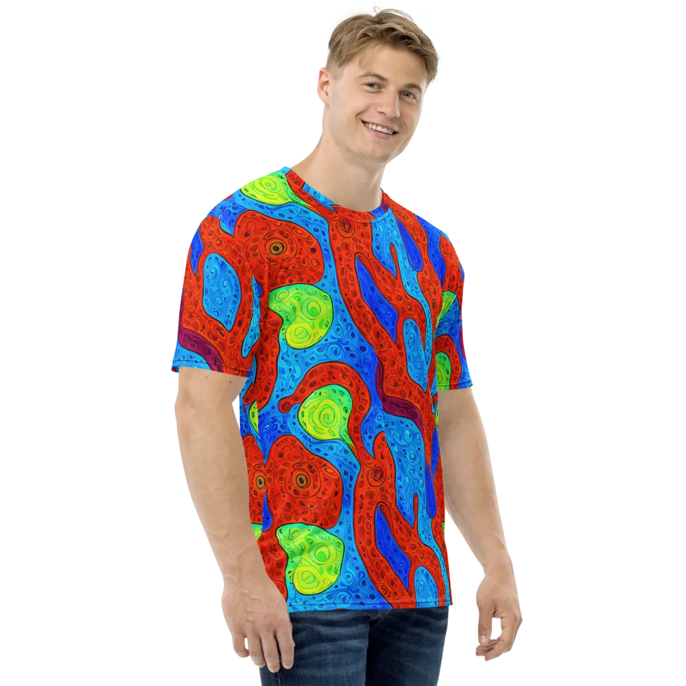 Amoeba Arcade on Men's Crew Neck T-Shirt — Right