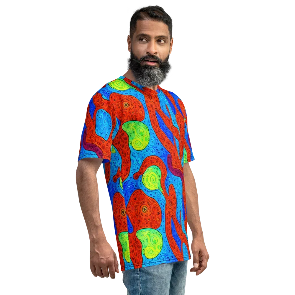 Amoeba Arcade on Men's Crew Neck T-Shirt — Right