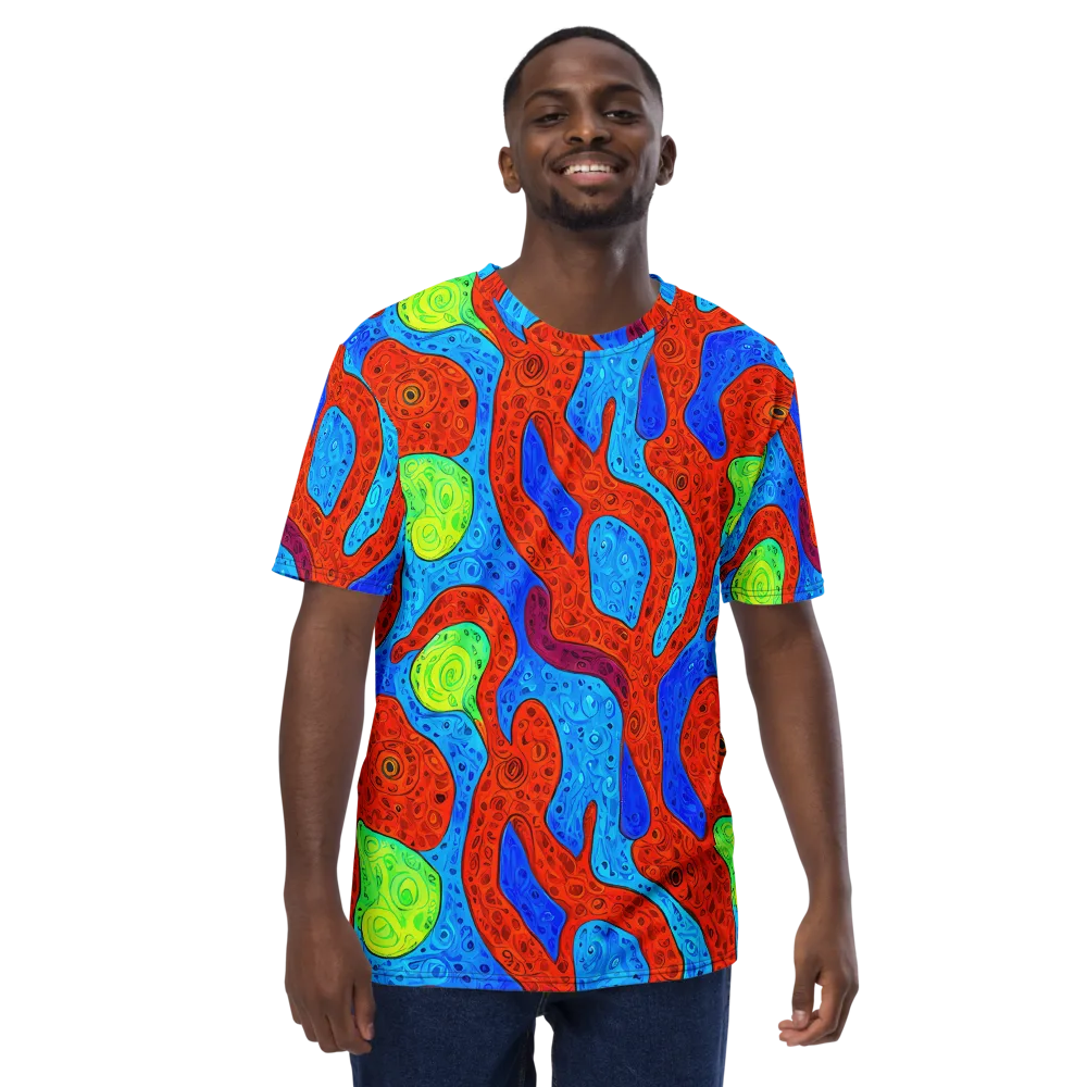 Amoeba Arcade on Men's Crew Neck T-Shirt — Front