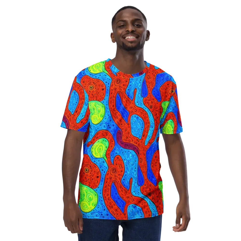 Amoeba Arcade on Men's Crew Neck T-Shirt — Front