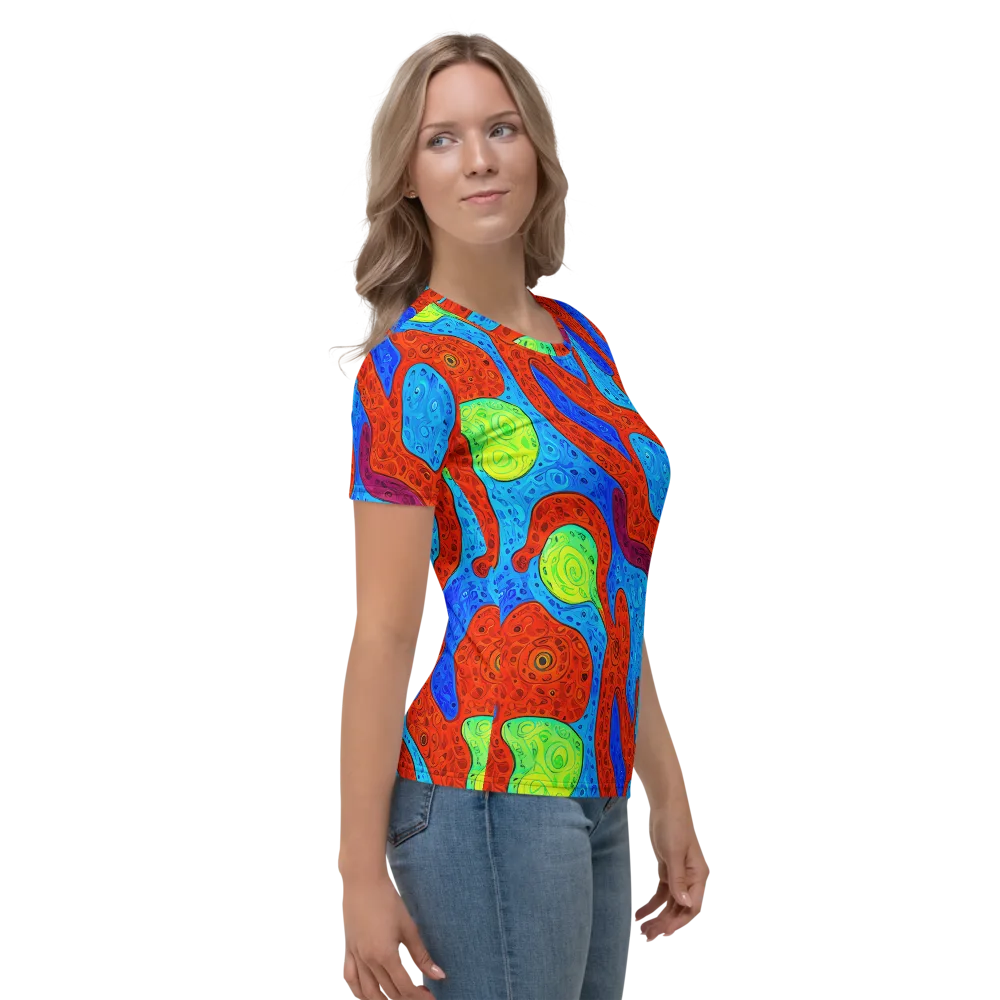 Amoeba Arcade on Women's Crew Neck T-Shirt — Right