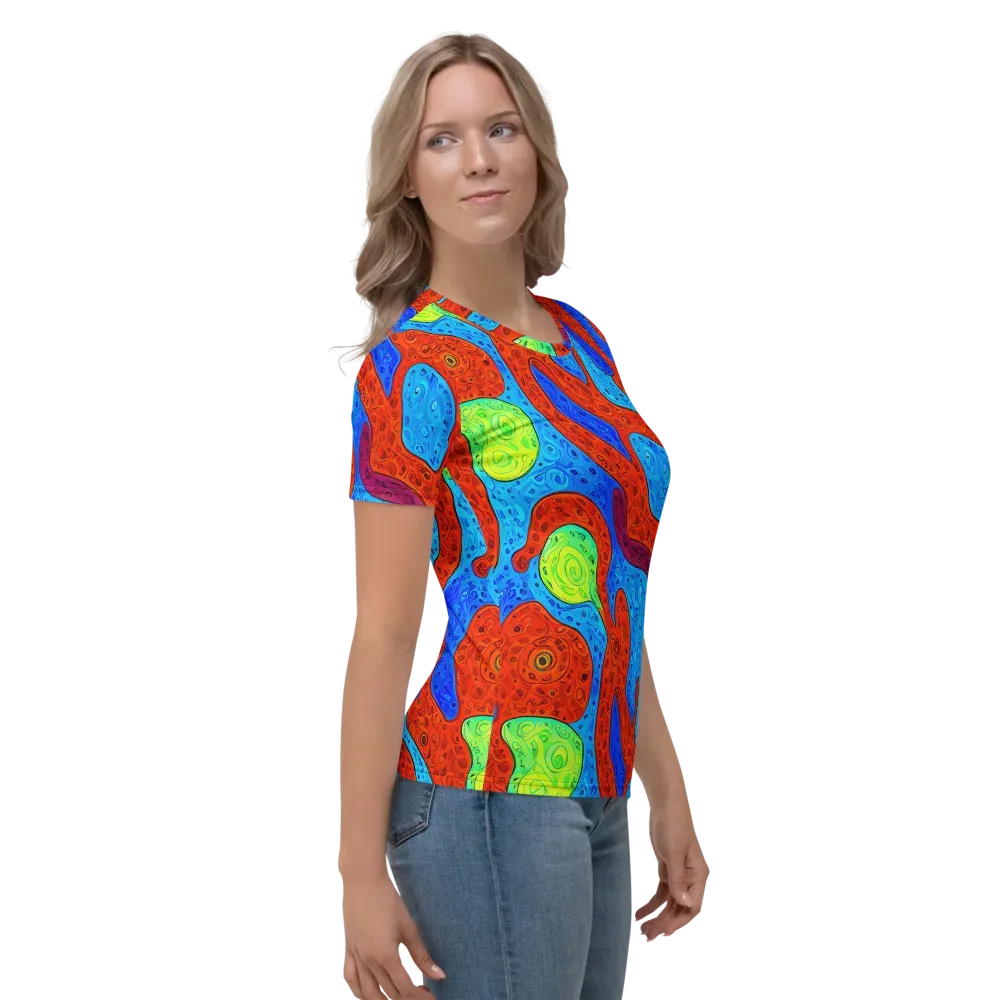 Amoeba Arcade on Women's Crew Neck T-Shirt — Right