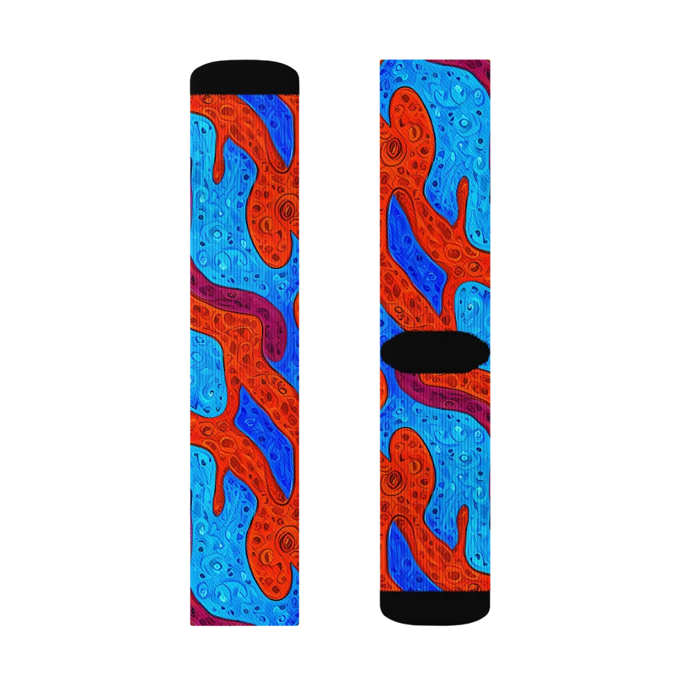 Amoeba Arcade on Socks — Left Sock