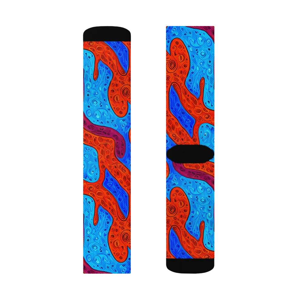 Amoeba Arcade on Socks — Right Sock