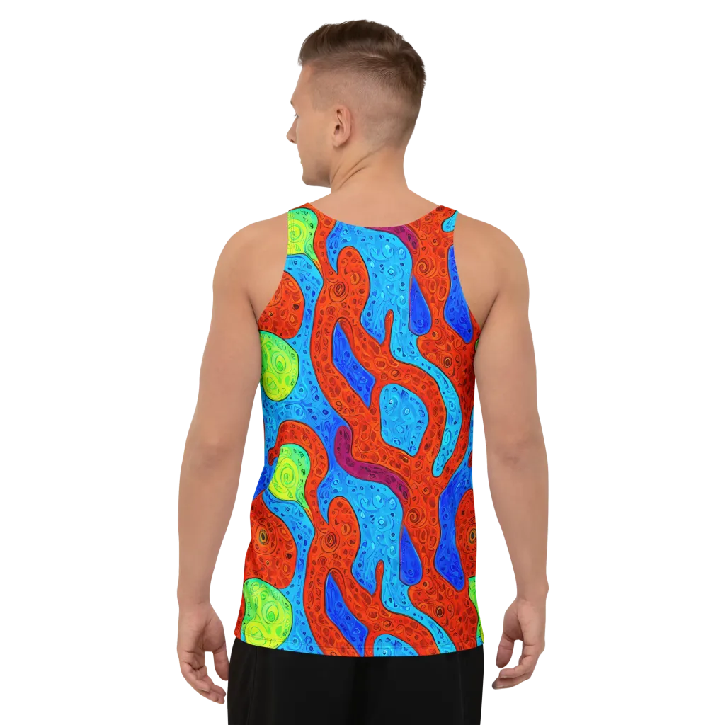 Amoeba Arcade on Men's Tank Top — Back