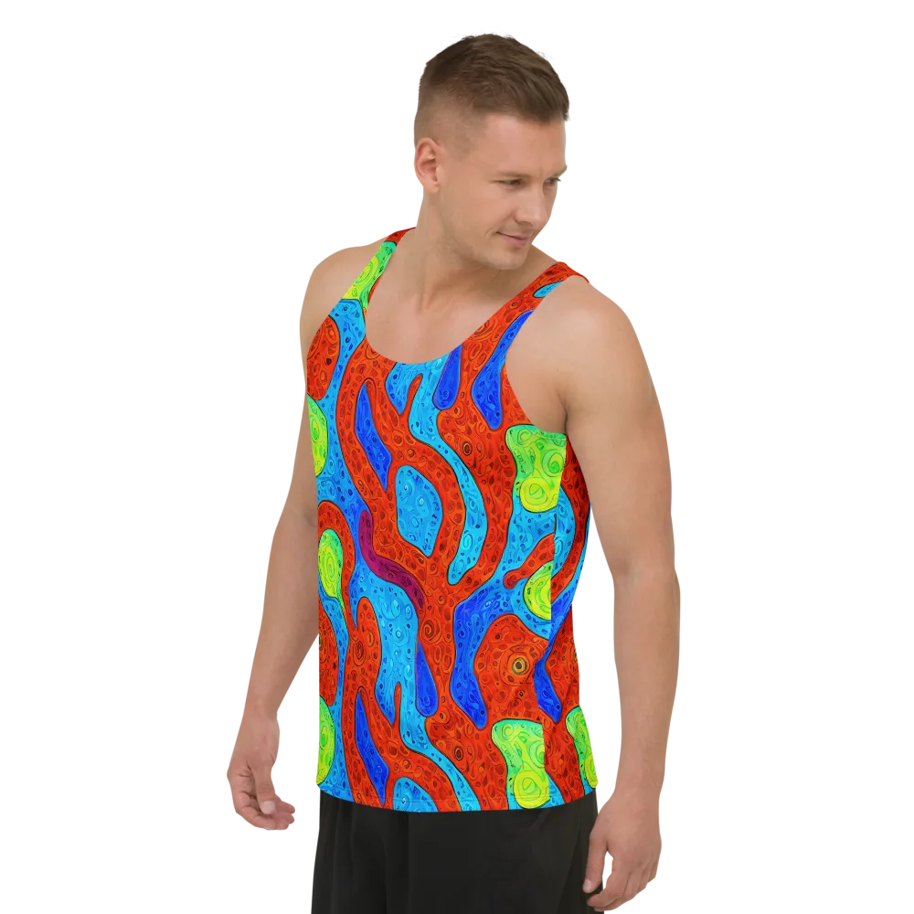 Amoeba Arcade on Men's Tank Top — Left Front