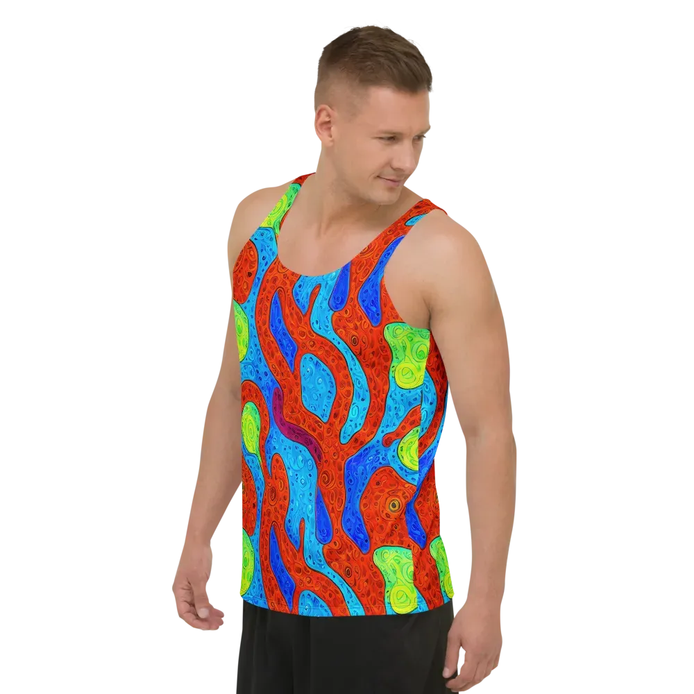 Amoeba Arcade on Men's Tank Top — Left Front