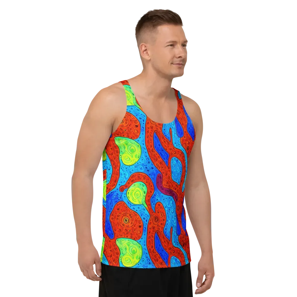 Amoeba Arcade on Men's Tank Top — Right Front