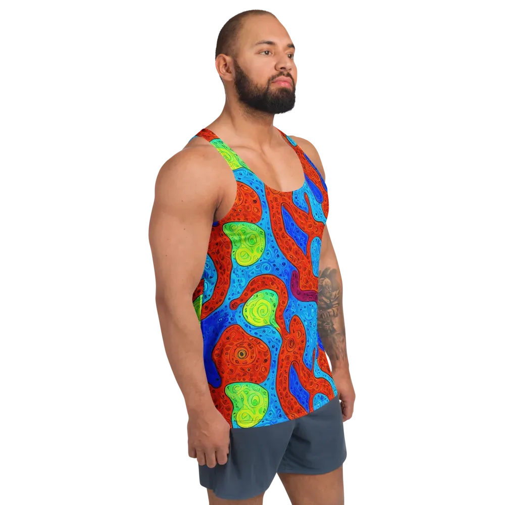 Amoeba Arcade on Men's Tank Top — Right Front