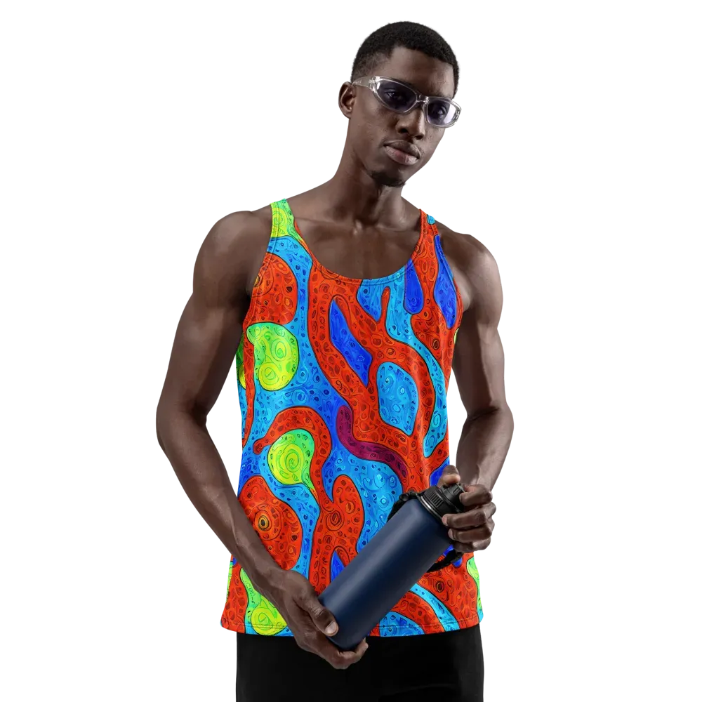 Amoeba Arcade on Men's Tank Top — Front