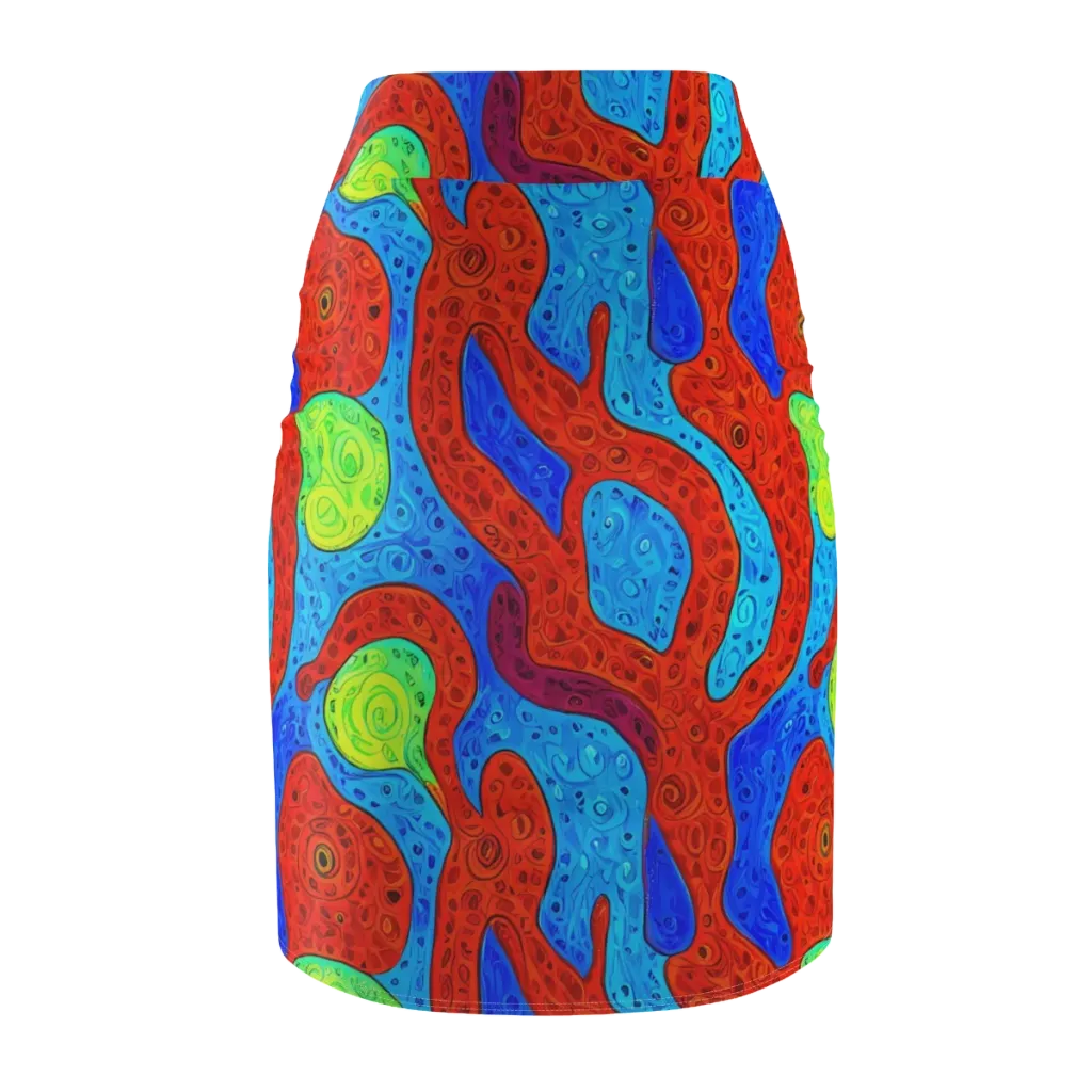 Amoeba Arcade on Pencil Skirt — Back