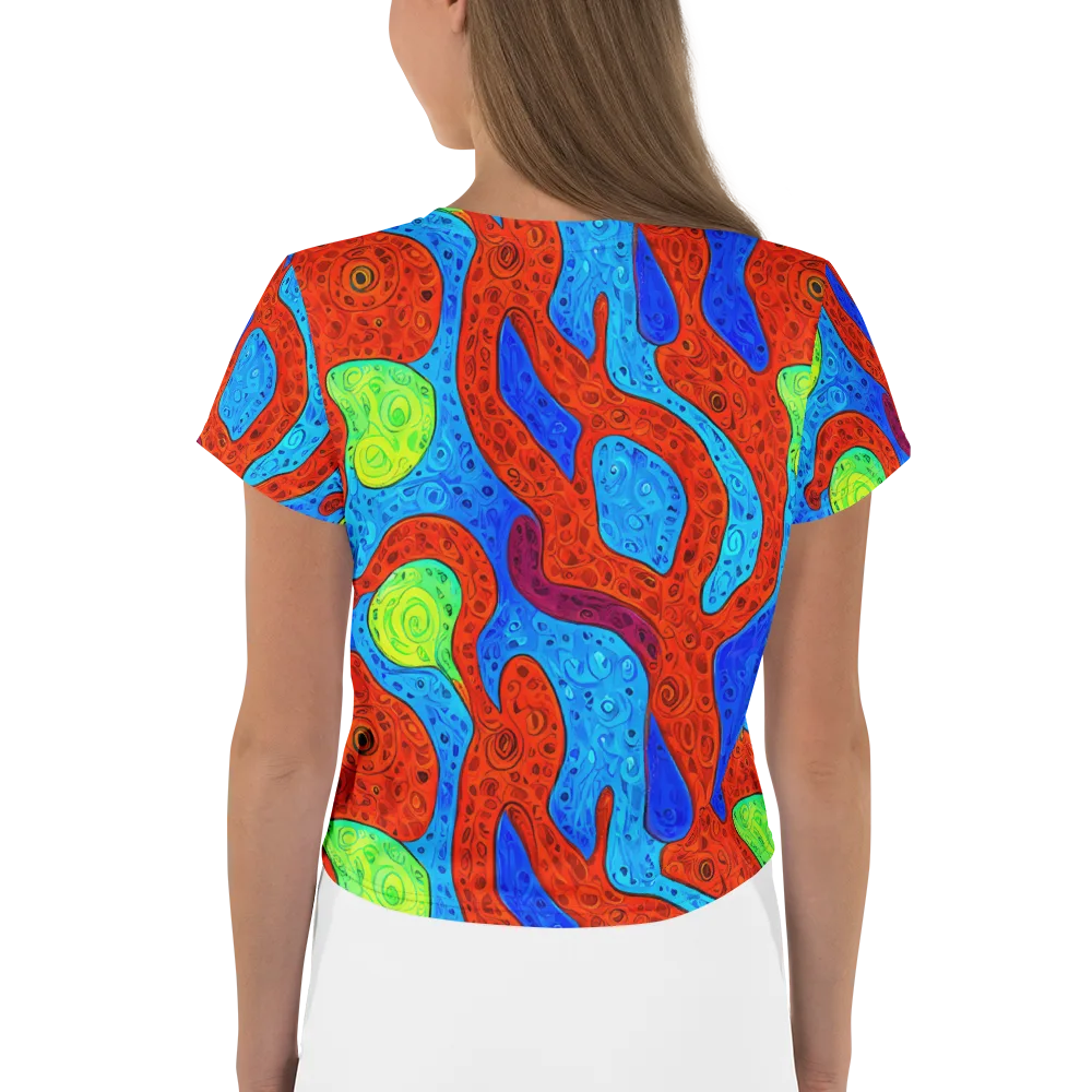 Amoeba Arcade on Crop Tee — Back