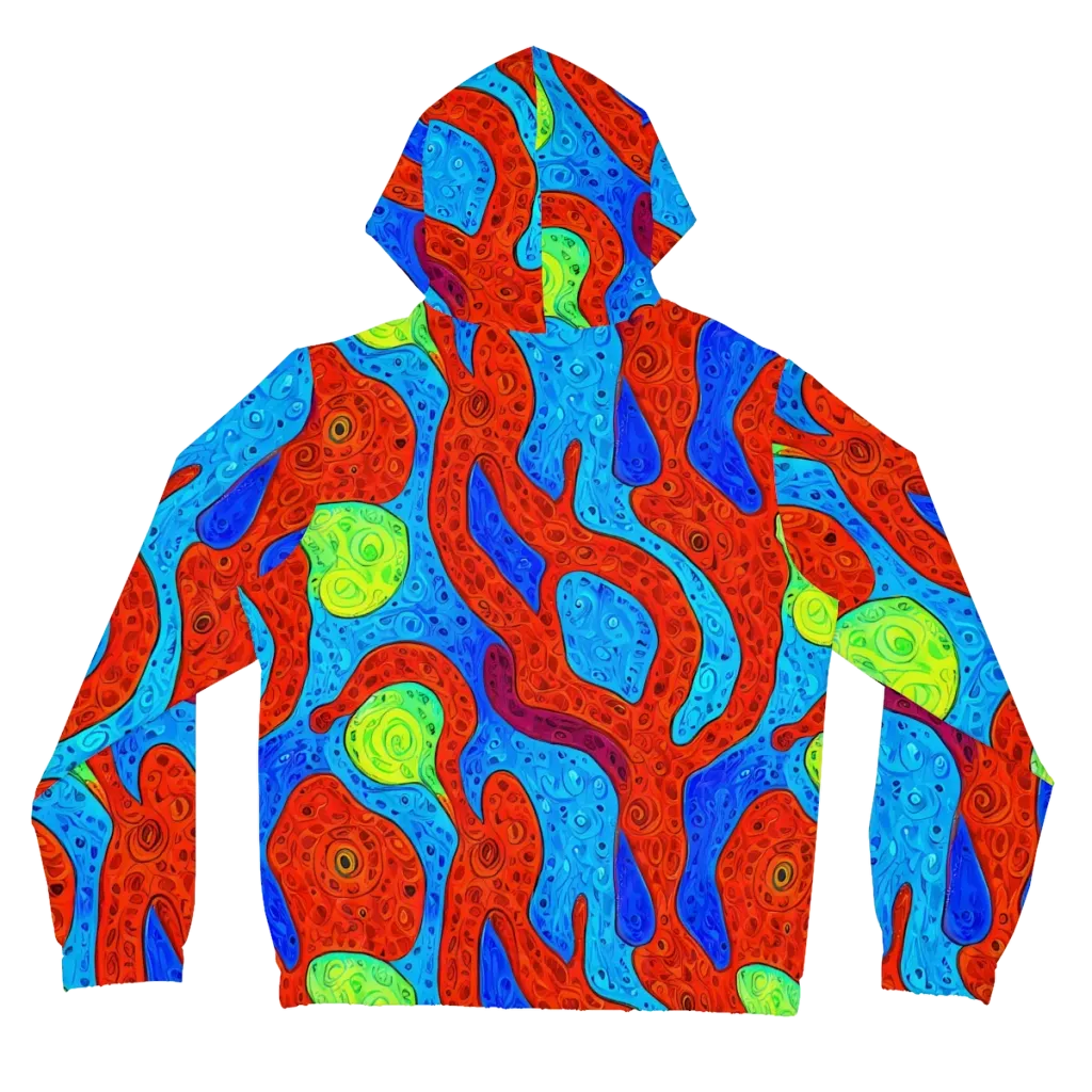 Amoeba Arcade on Women's Full-Zip Hoodie — Back