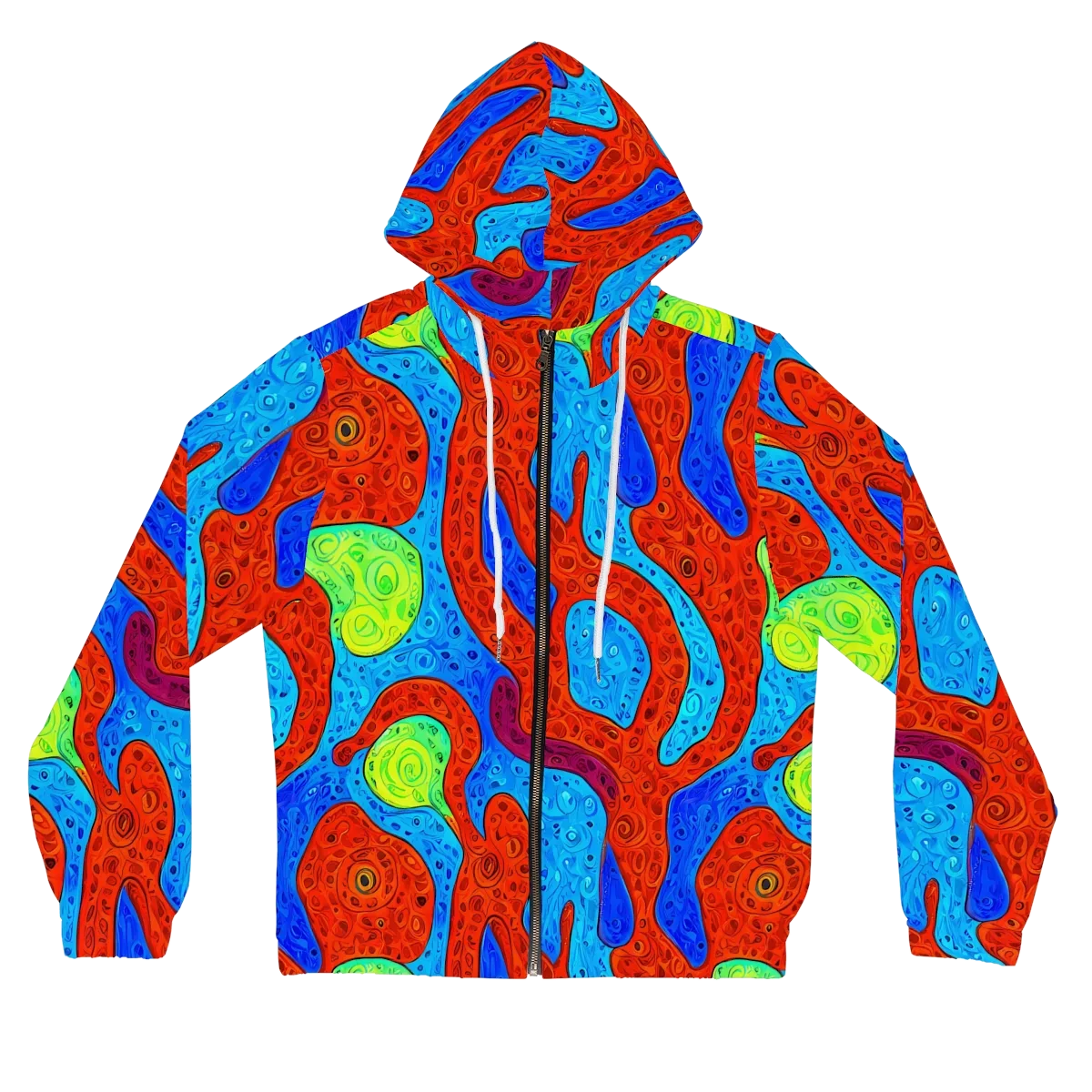 Amoeba Arcade on Women's Full-Zip Hoodie — Front