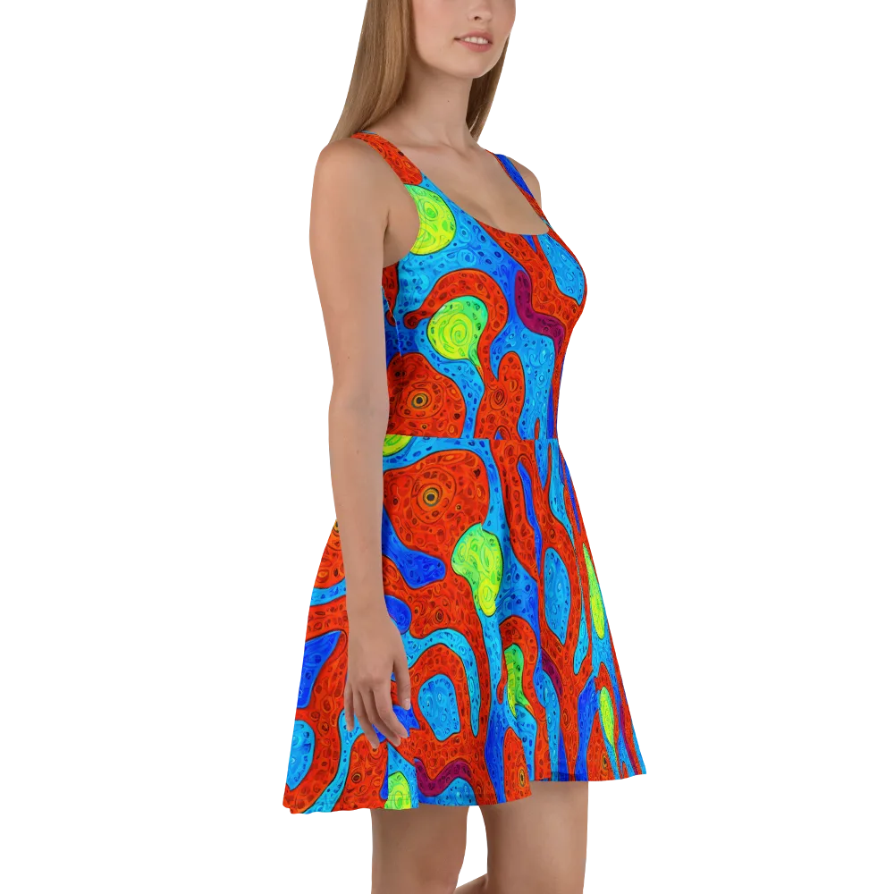 Amoeba Arcade on Skater Dress — Right