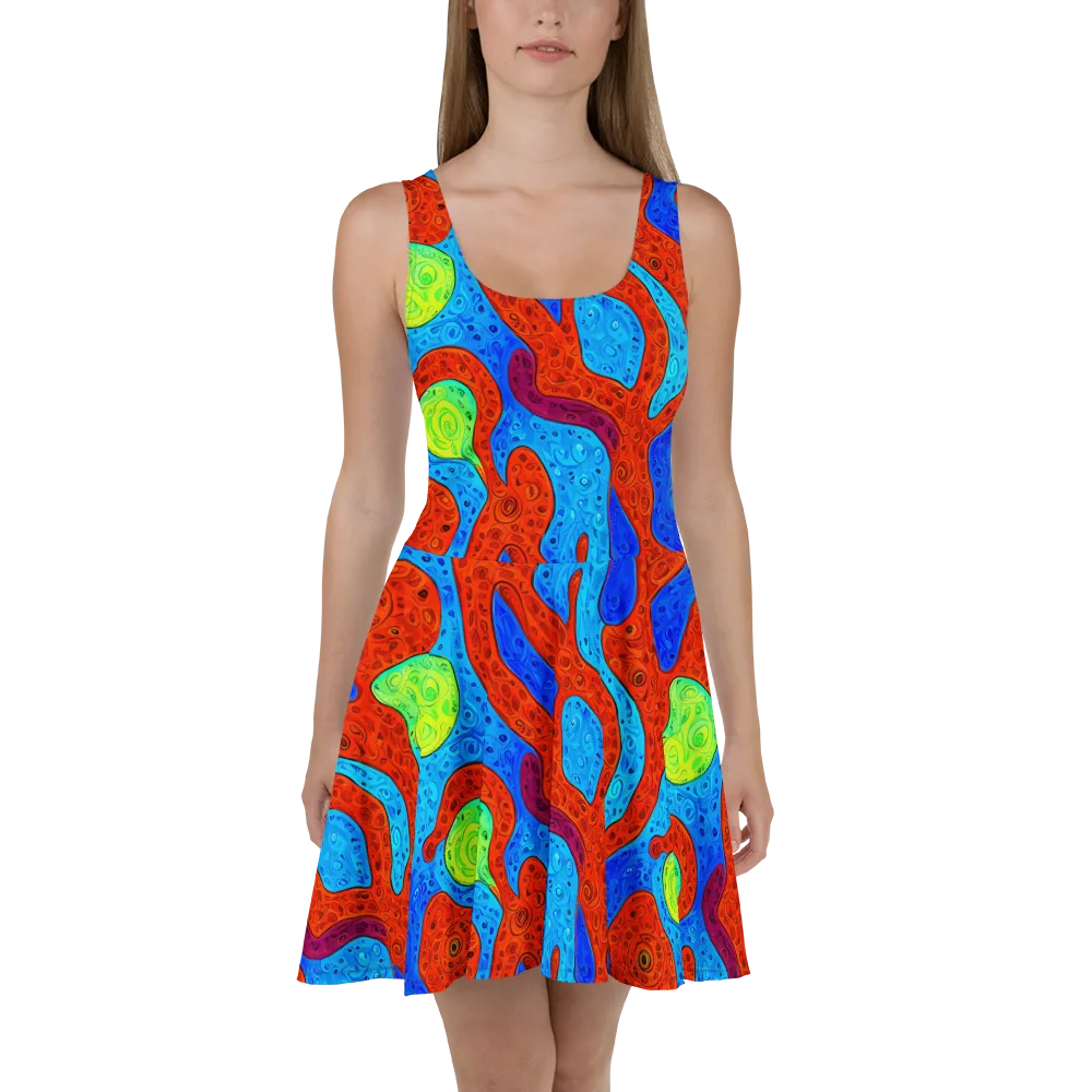 Amoeba Arcade on Skater Dress — Front