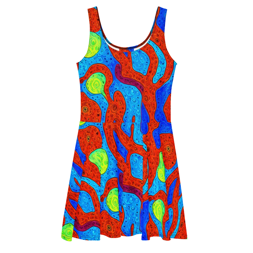 Amoeba Arcade on Skater Dress — Front