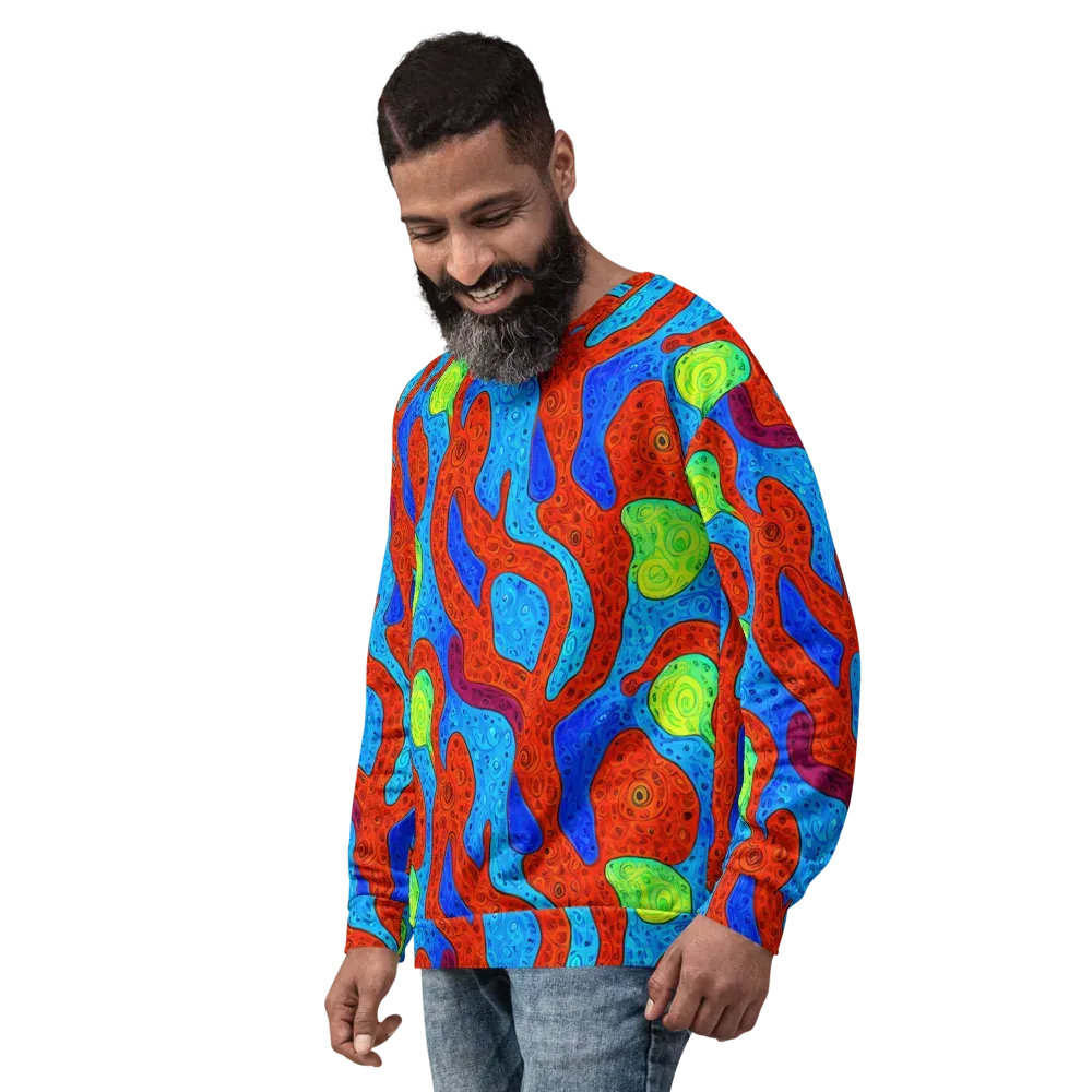 Amoeba Arcade on Sweatshirt — Left Front