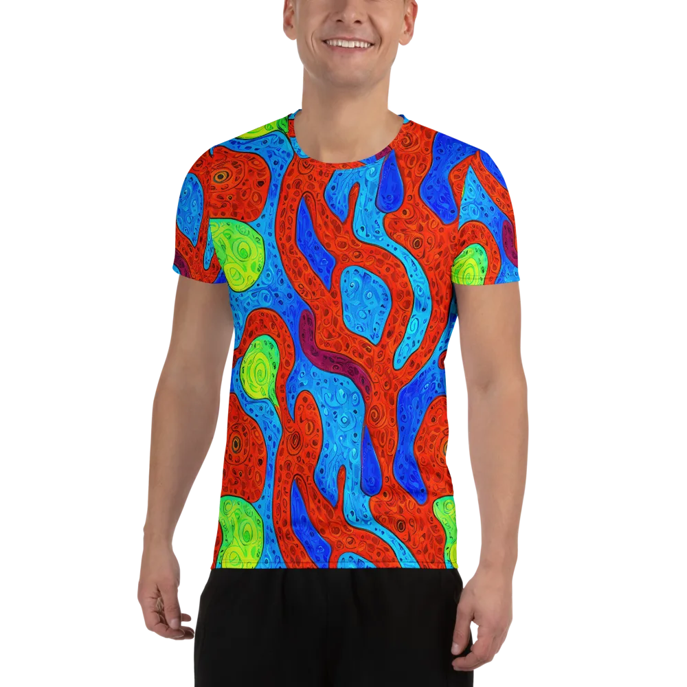 Amoeba Arcade on Men's Athletic T-Shirt — Front