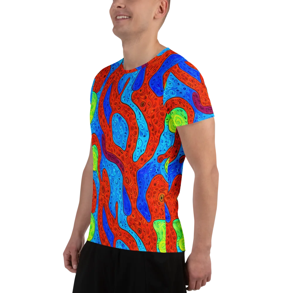 Amoeba Arcade on Men's Athletic T-Shirt — Left