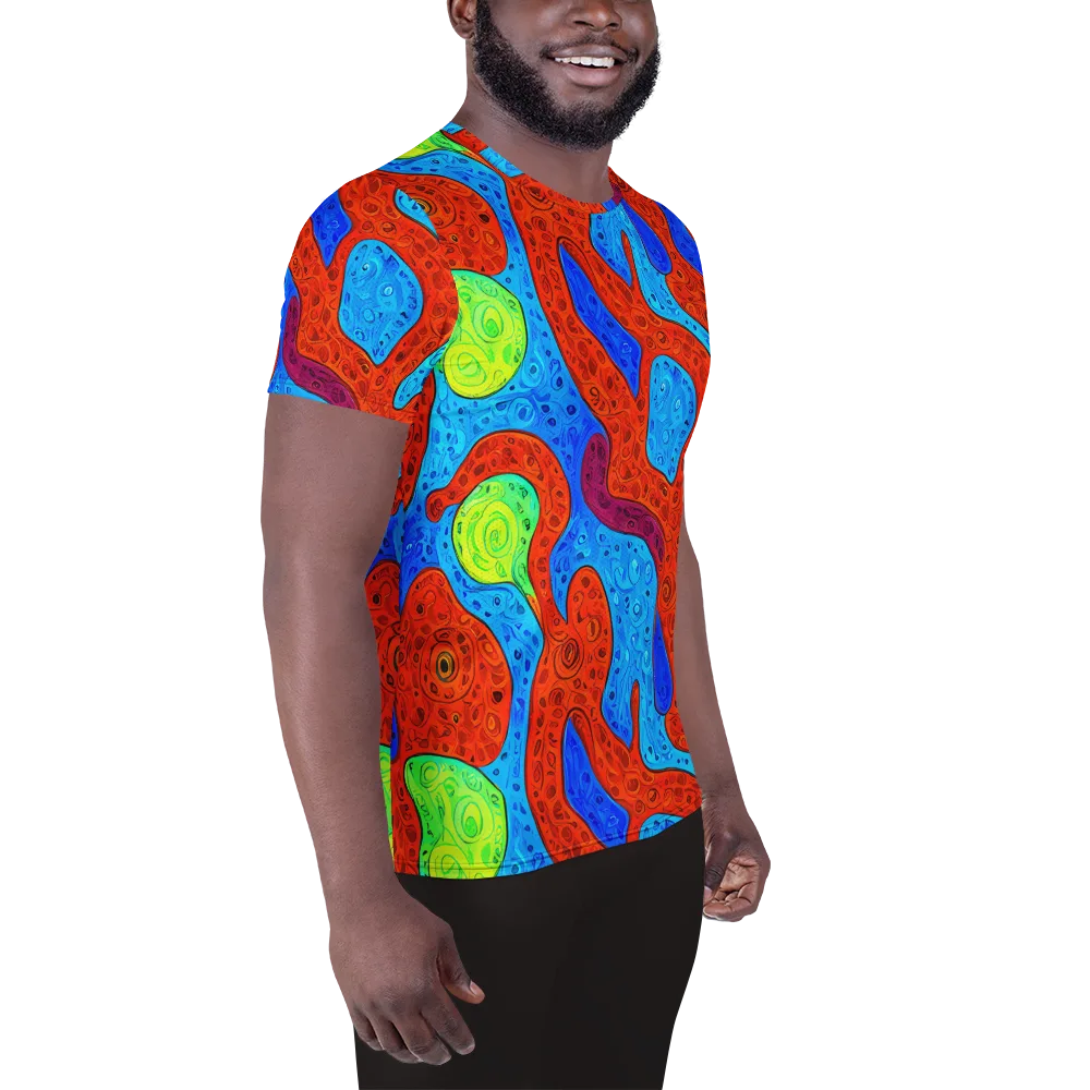 Amoeba Arcade on Men's Athletic T-Shirt — Right