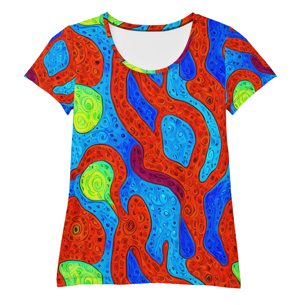 Amoeba Arcade on Women's Athletic T-Shirt — Front