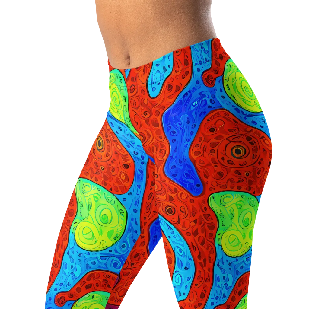 Amoeba Arcade on Leggings — Left Front