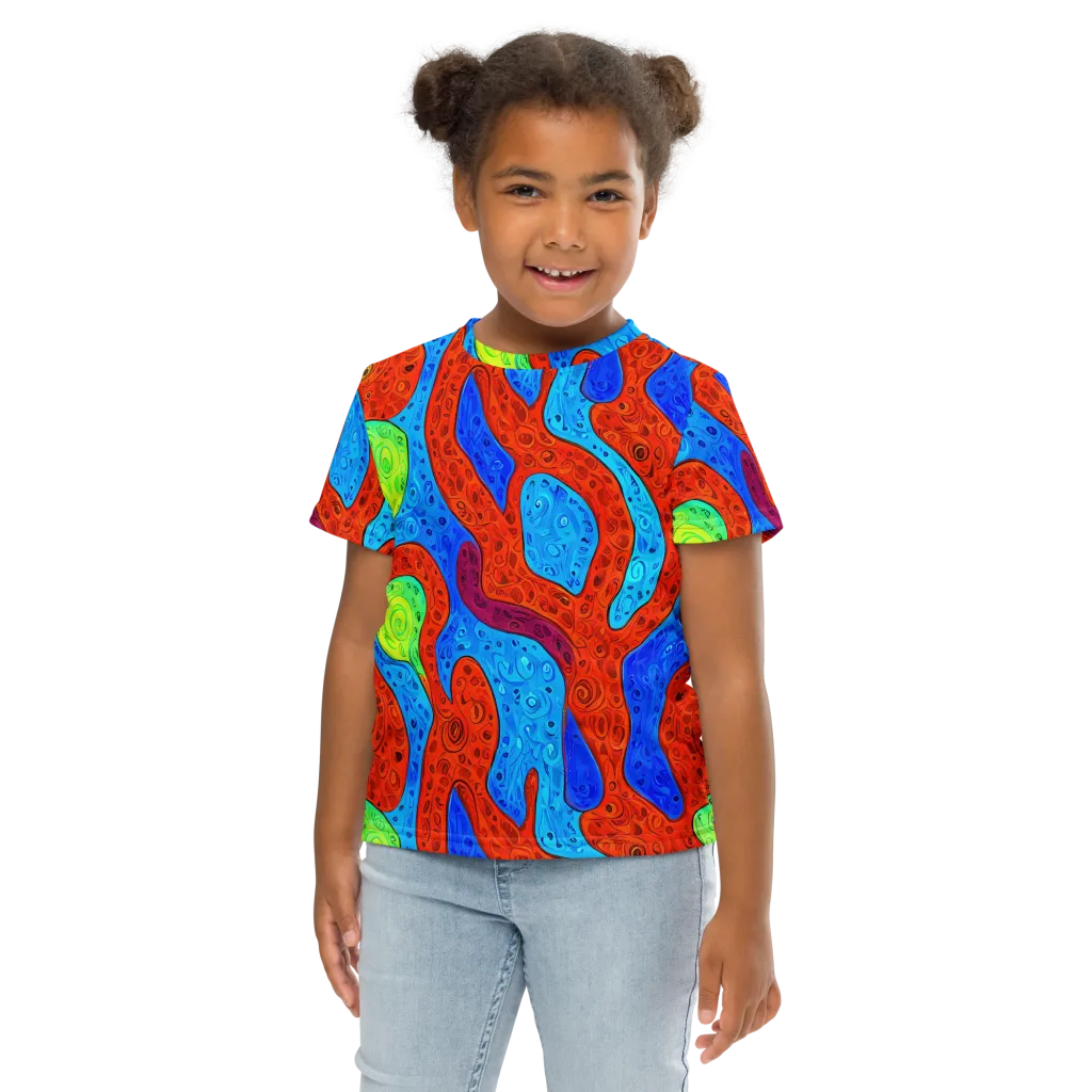 Amoeba Arcade on Kids Crew Neck T-Shirt — Front
