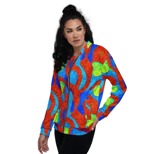 Amoeba Arcade on a Bomber Jacket