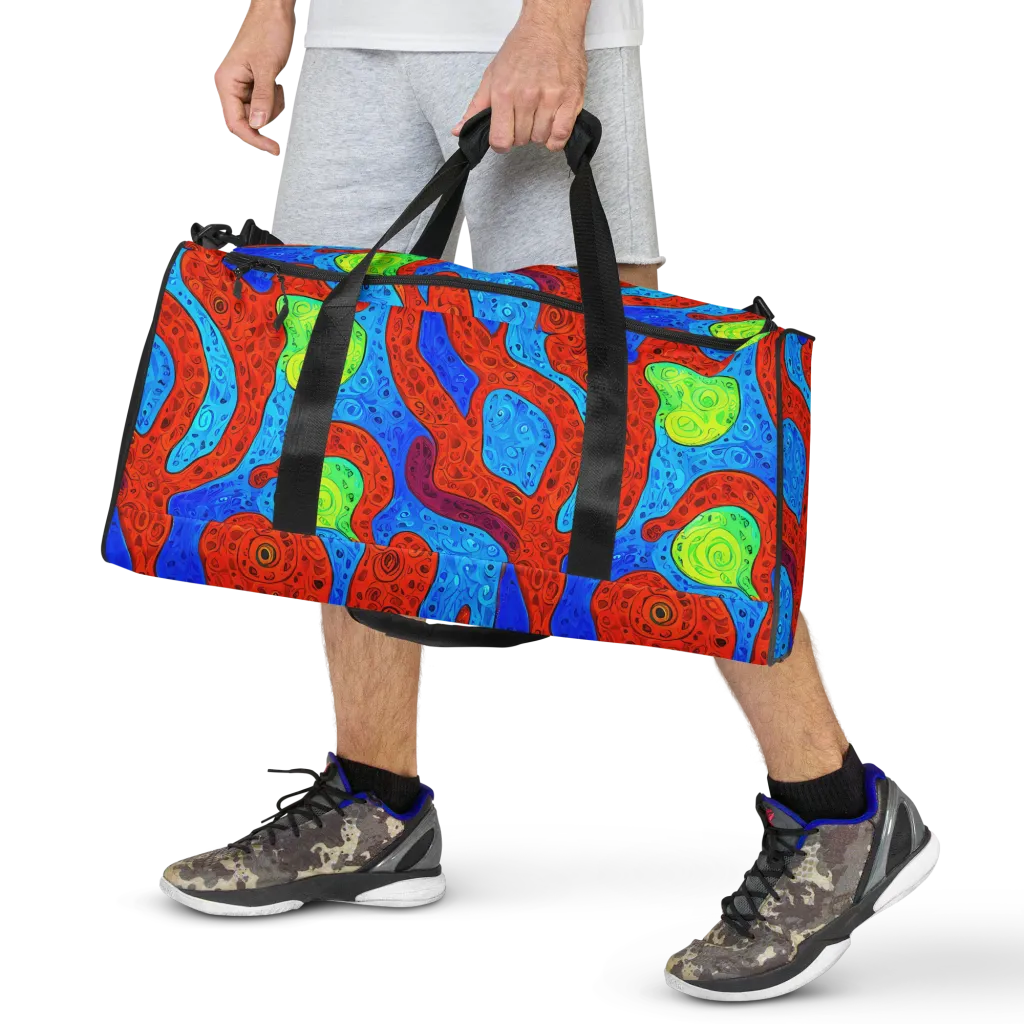 Amoeba Arcade on Duffle Bag — Front