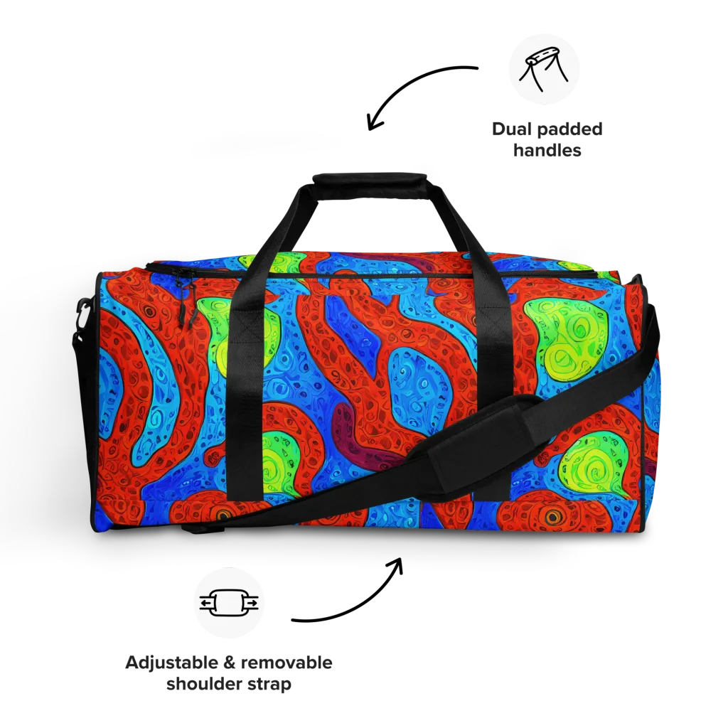 Amoeba Arcade on Duffle Bag — Front