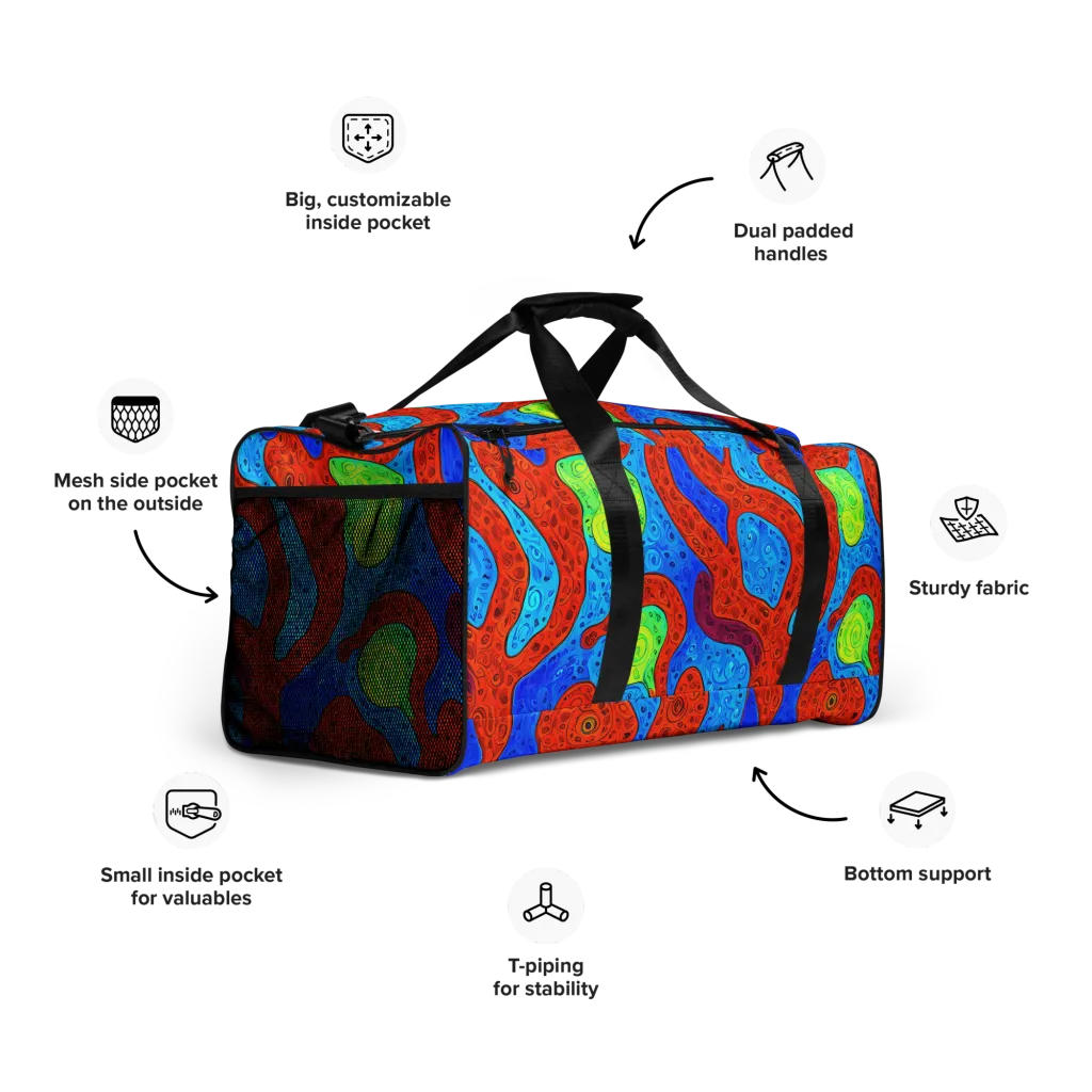Amoeba Arcade on Duffle Bag — Right Front