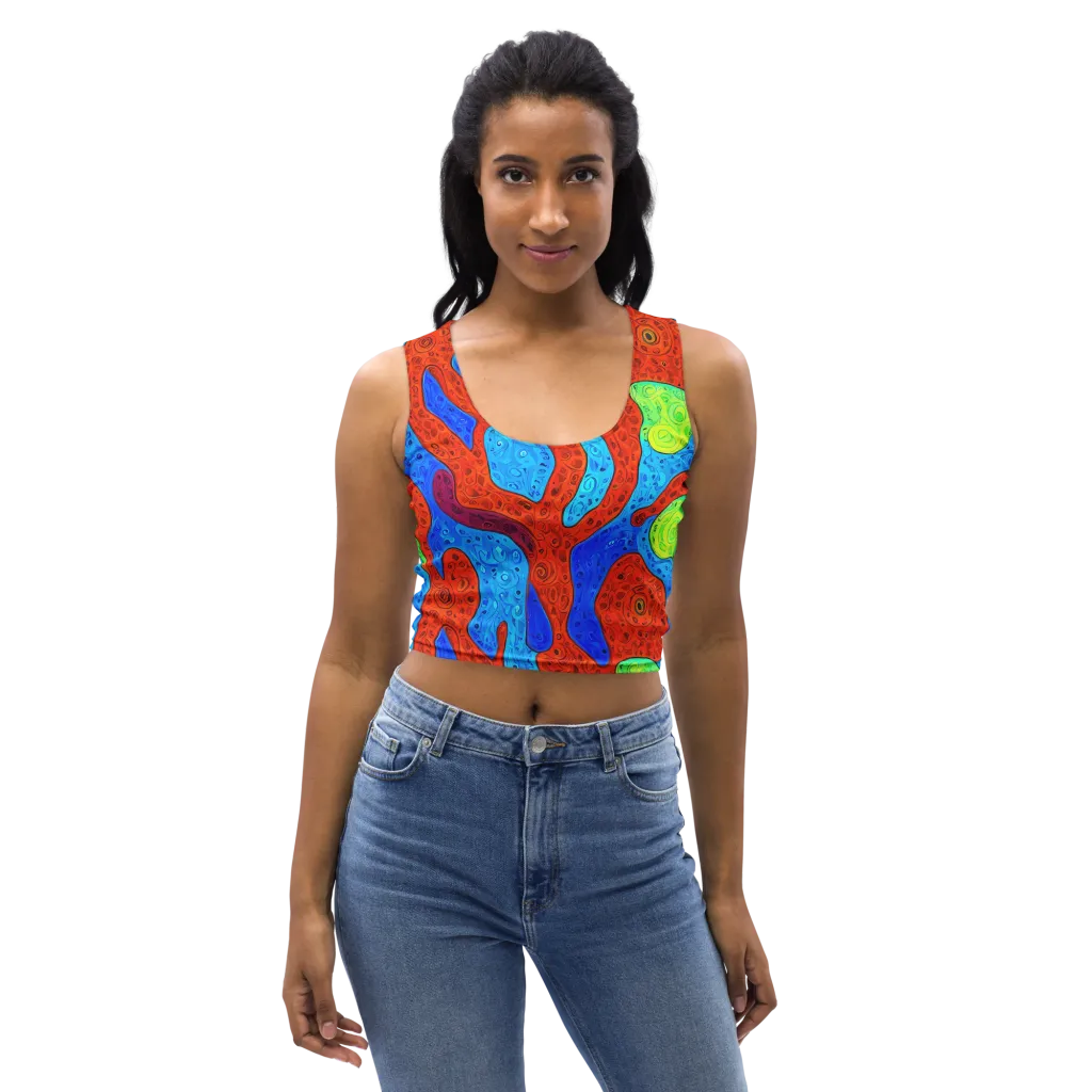 Amoeba Arcade on Crop Top — Front