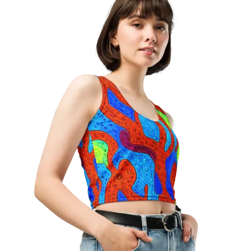 Amoeba Arcade on a Crop Top