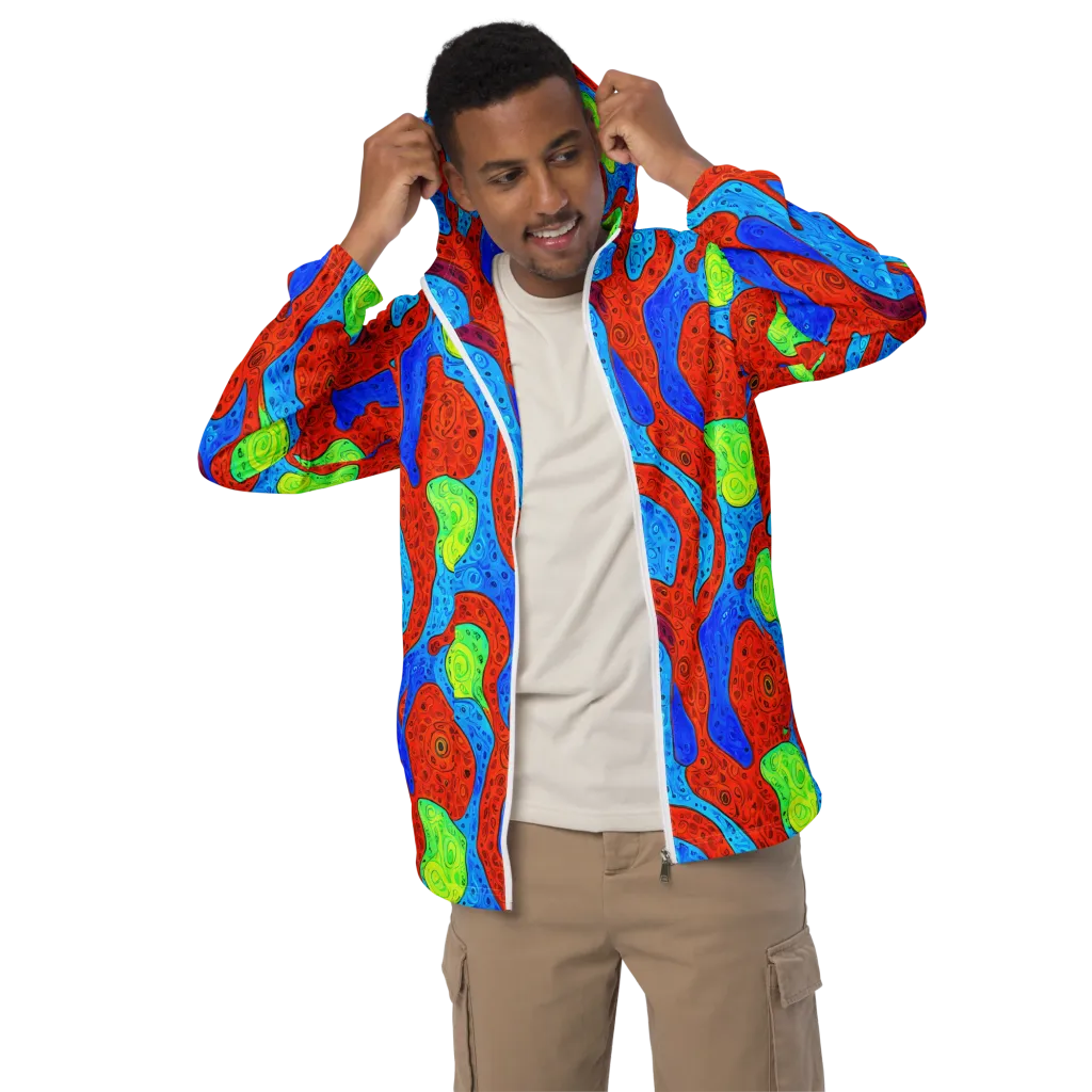 Amoeba Arcade on Men's Windbreaker — Front