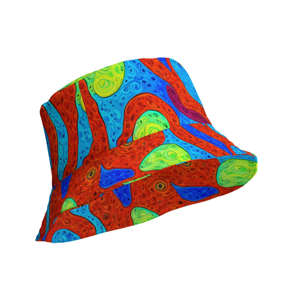 Amoeba Arcade on Reversible Bucket Hat — Product details Outside