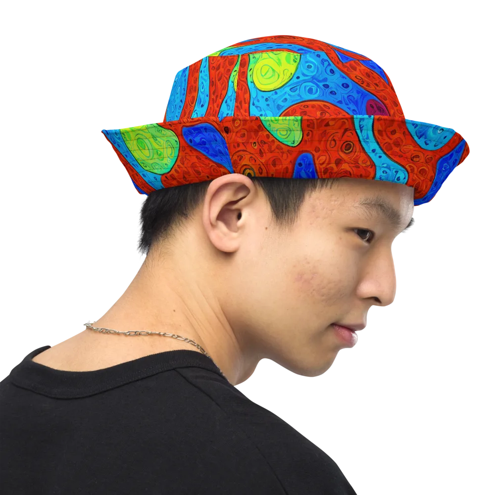 Amoeba Arcade on Reversible Bucket Hat — Right Outside