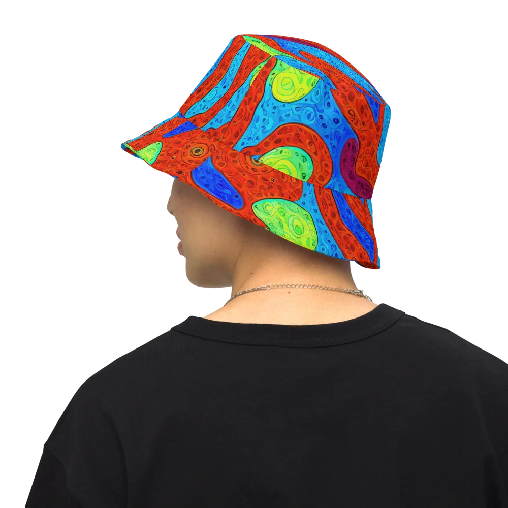 Amoeba Arcade on Reversible Bucket Hat — Back Inside