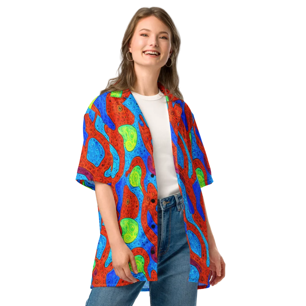 Amoeba Arcade on Button Shirt — Front
