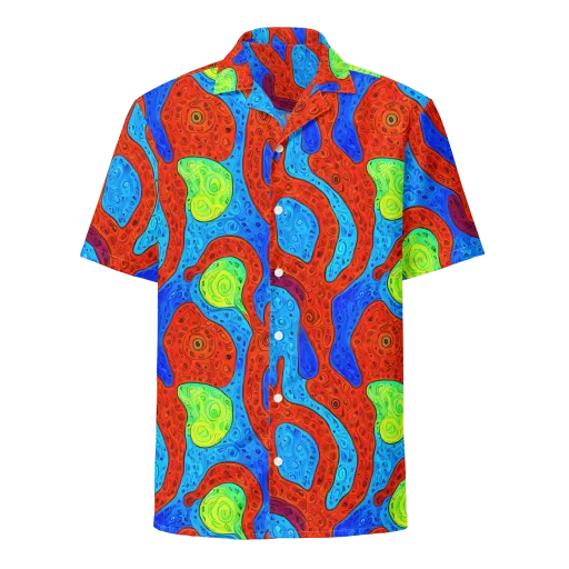 Amoeba Arcade on a Button Shirt