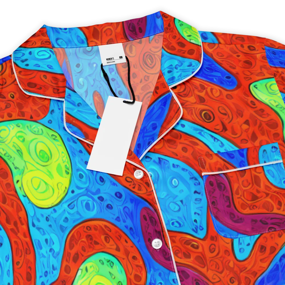 Amoeba Arcade on Women's Short Sleeve Pajama Top — Product details