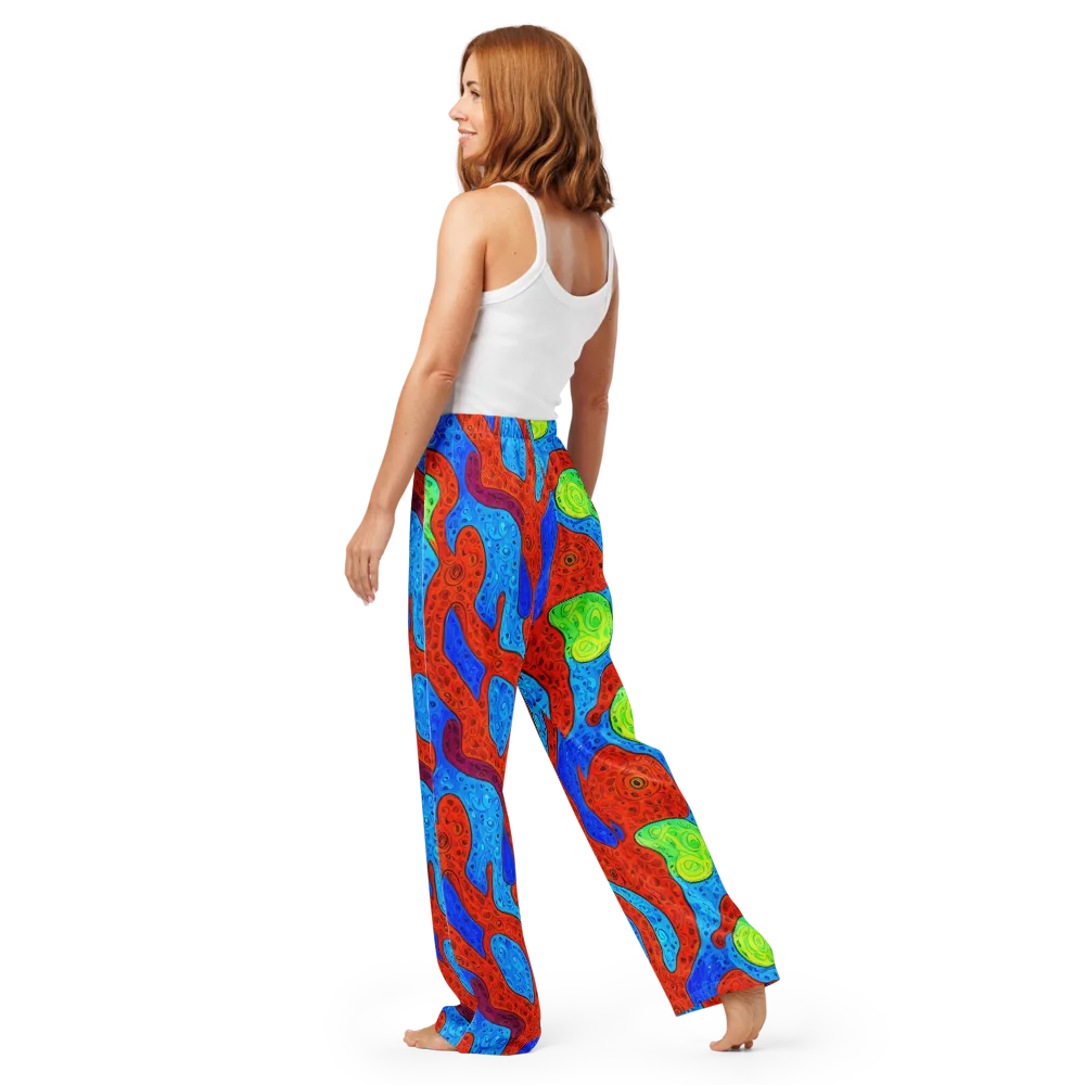 Amoeba Arcade on Women's Pajama Pants — Back
