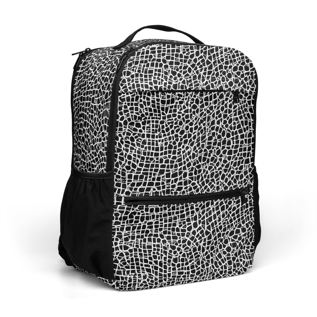 Lacquer Grid on Utility Backpack — Right Front