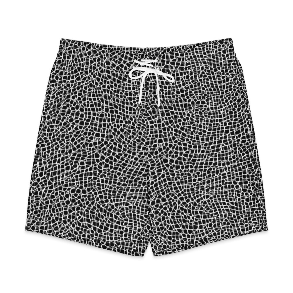 Lacquer Grid on Men's Board Shorts — Front