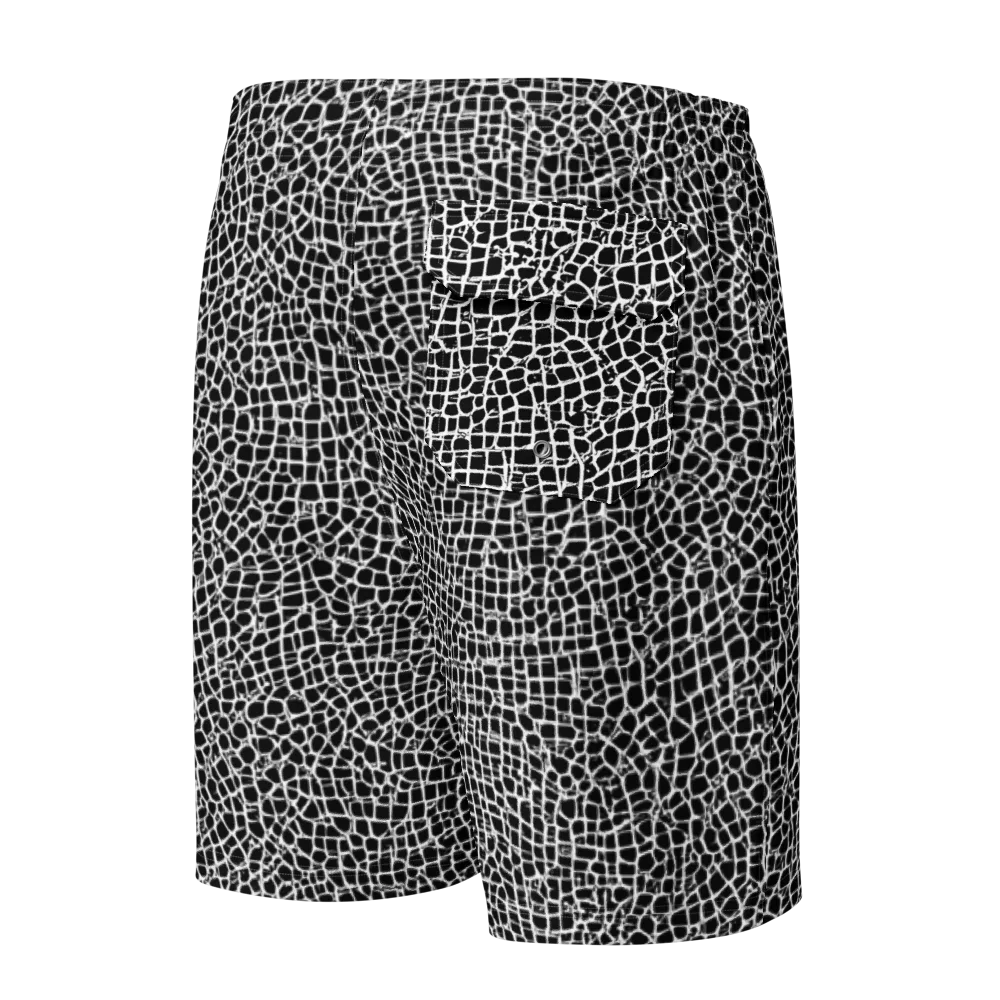 Lacquer Grid on Men's Board Shorts — Back