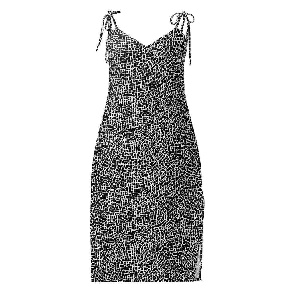 Lacquer Grid on Slip Dress — Front